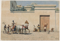 KT 1987 011
          <br/>
          Een hoogwaardigheidsbekleder uit het Oude Egypte op weg om een bezoek af te leggen
          <br/>
          <em>Famars Testas, Willem de (1834-1896)</em>